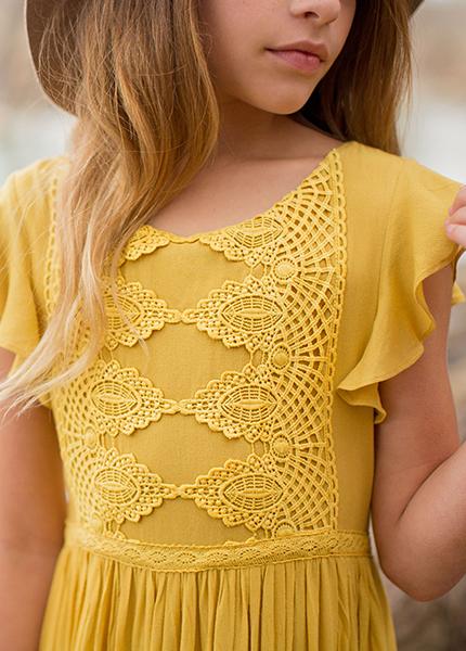 Viola Dress in Mustard