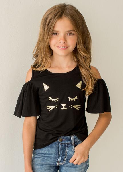 Waterfall Top in Black