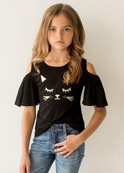 Waterfall Top in Black