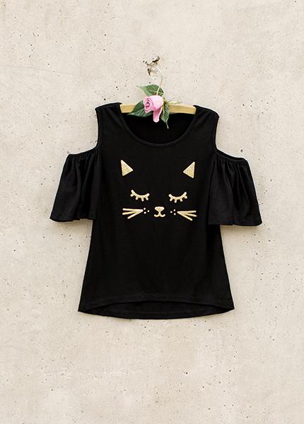Waterfall Top in Black