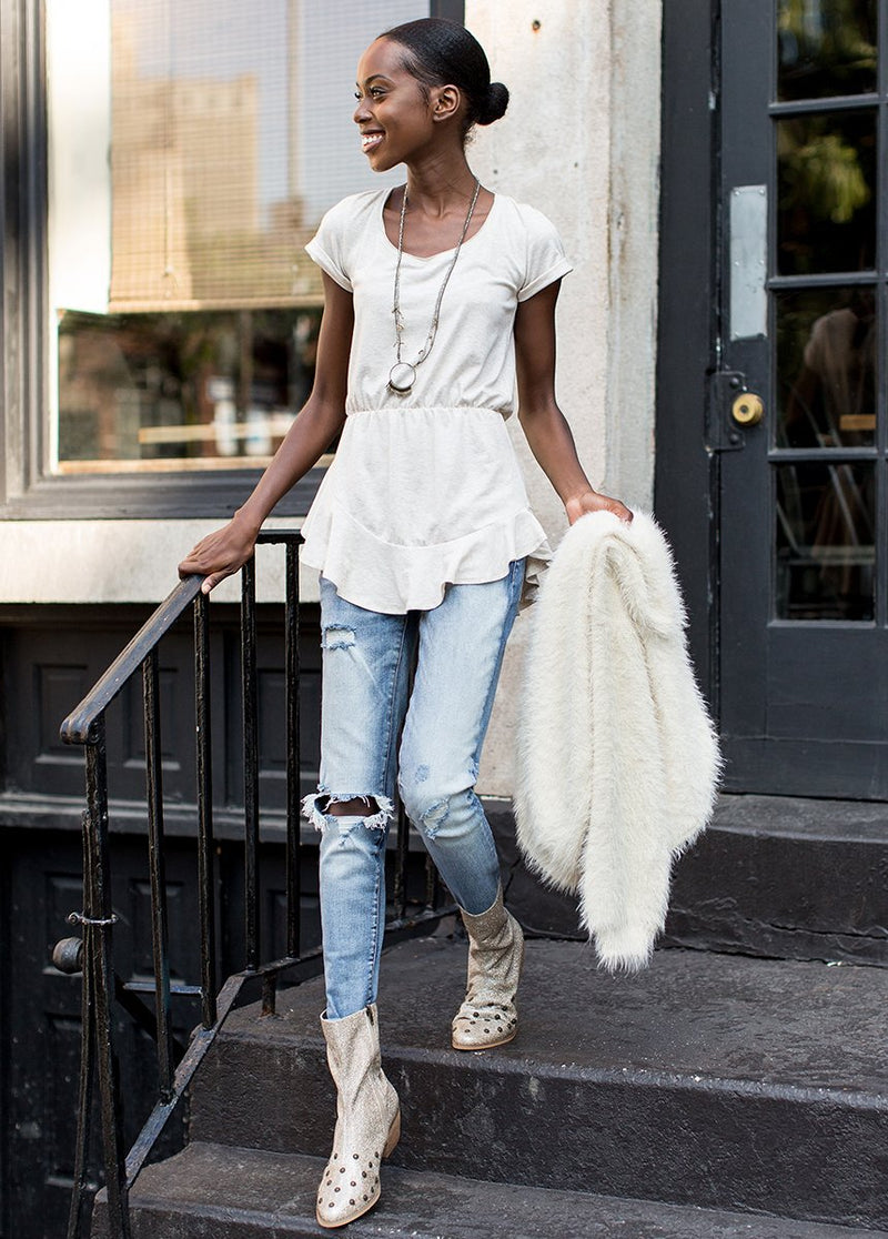 Myra Top in Oatmeal