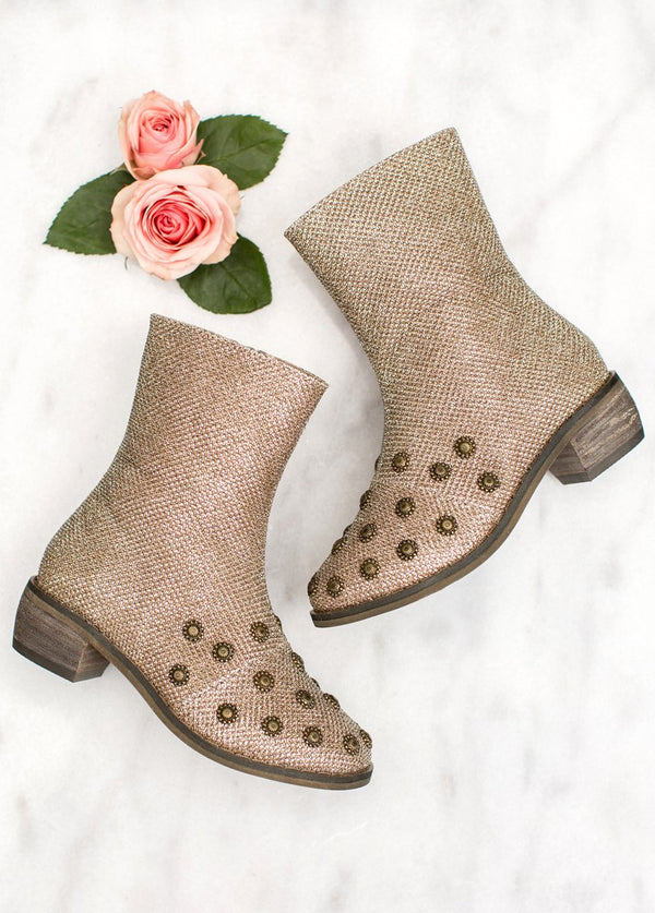 Wren Booties in Gold