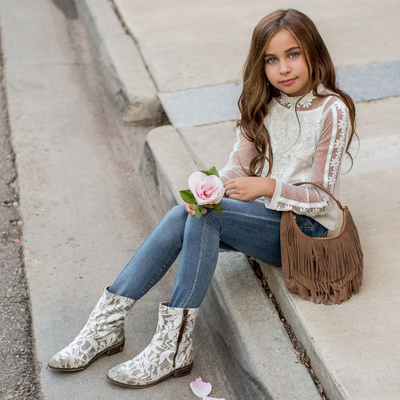 Wren Booties in Lace