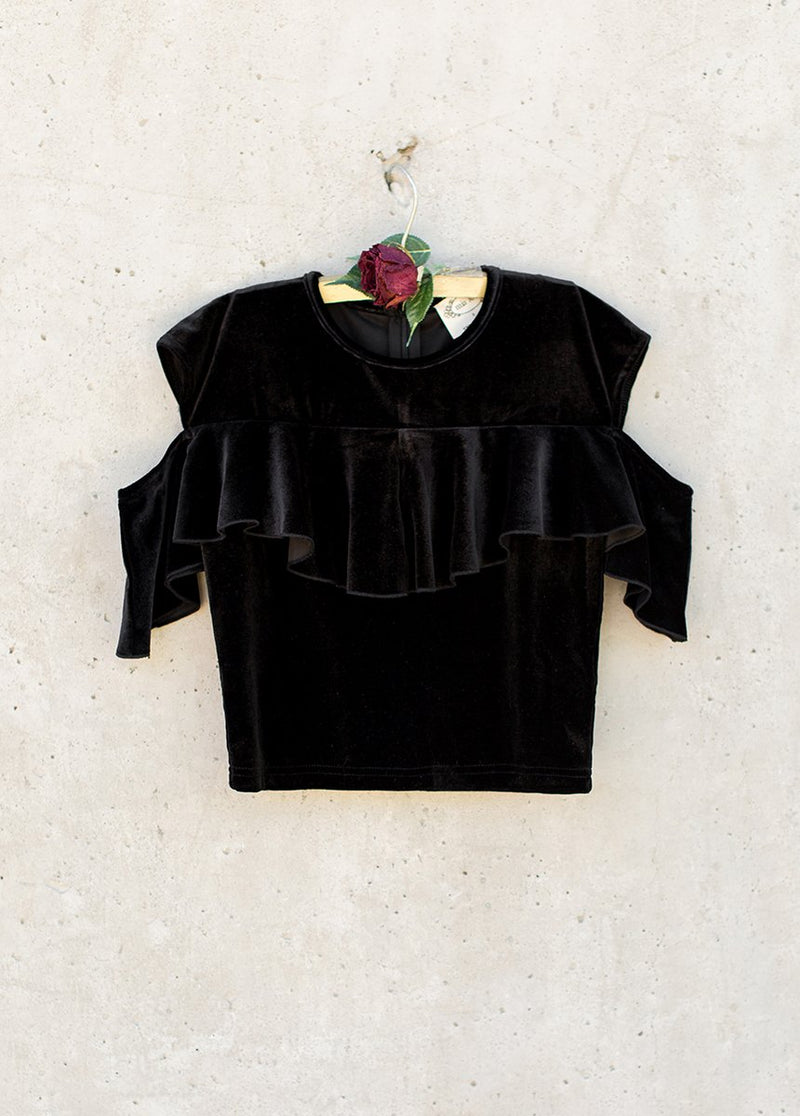 Zoe Top in Black Velvet